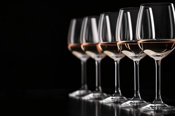 Artwork featuring vacant wine goblets against a dark backdrop.