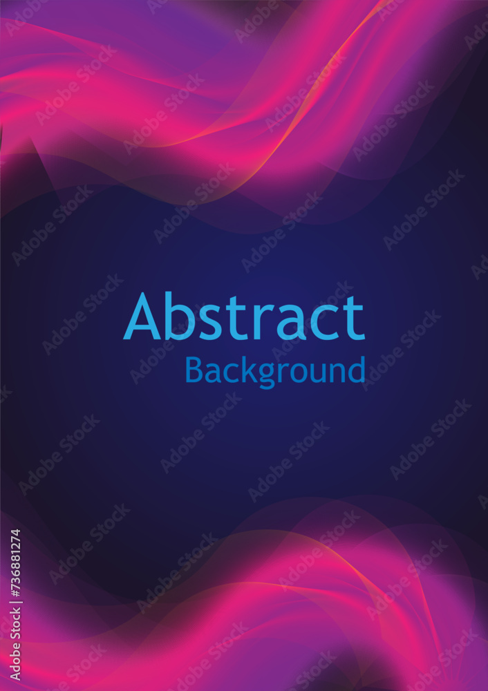 Poster abstract vertical background curve blend many colors are bright and beautiful. in the middle there i