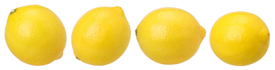 ripe lemon fruit isolated, transparent PNG, PNG format, cut out, collection, set