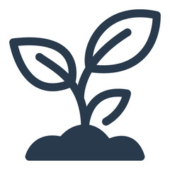 Tiny Sprout Growth in Spring Vector Icon Illustration