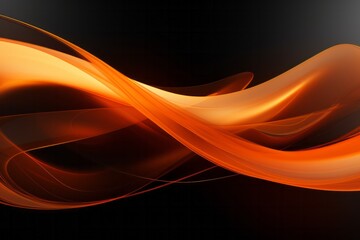 A Burst of Creativity Captured in Abstract Orange Curves, Evoking a Sense of Artistic Inspiration, Generative AI