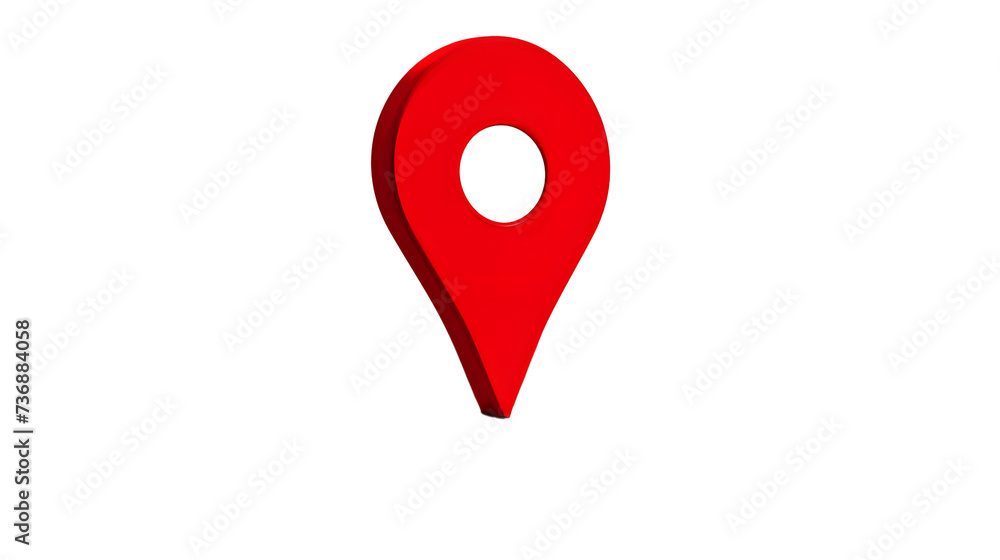 Poster red pin point. map address location pointer symbol