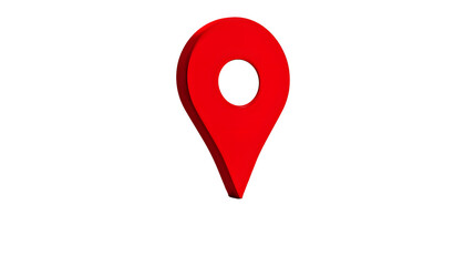red pin point. map address location pointer symbol