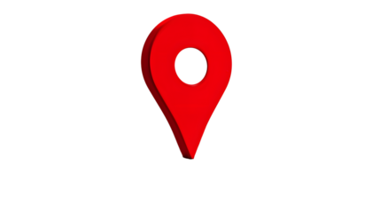 red pin point. map address location pointer symbol