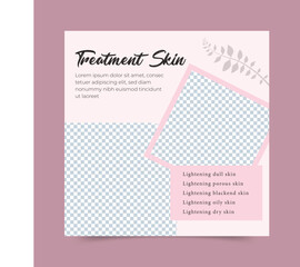 brand cosmetic banner template  beauty product inatgram social media banner
