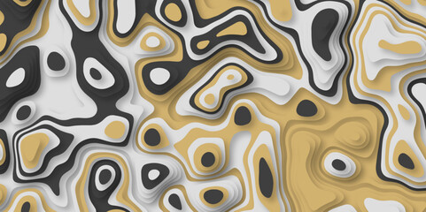 Multi layers color texture 3D papercut layers in gradient vector banner. Abstract paper cut art background design for website template. Topography map concept or smooth origami paper cut