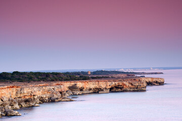 S'Estalella and Llucmajor coast .Migjorn. Majorca. Balearic Islands. Spain.