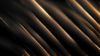 Modern black and gold diagonal geometric banner on gradient backdrop 