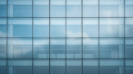 Modern glass building facade with reflective windows.