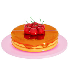 Happy Mother's day , waffles on transparent background, 3D Rendering