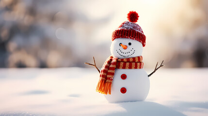 Happy moments with Christmas snowman