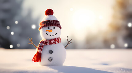 Happy moments with Christmas snowman