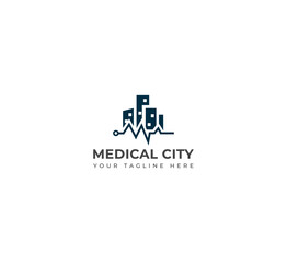 Medical city logo design template.