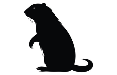 Groundhog Walking silhouette design, groundhog Walking black vector design,
