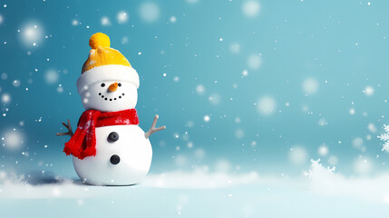 Happy moments with Christmas snowman