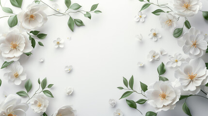 Delicate Gypsophila Spread on a Clean Background
