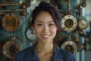 portrait of a person in a factory