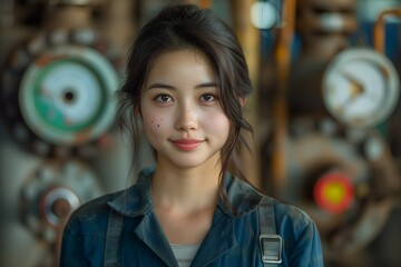 portrait of a woman in a shop
