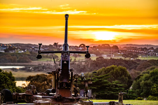 The sunset view from the Canon Hill lookout in Warrnambool