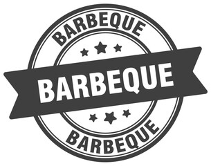 Obraz premium barbeque stamp. barbeque label on transparent background. round sign