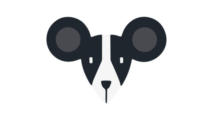 minimalistic mouse head vector