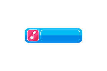 Music Player Social Media Flat Sticker Design