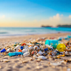 Obraz premium coastal pollution