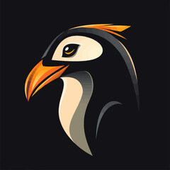 cartoon animal logo, Penguin