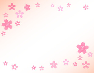 春らしい桜のシンプルなフレーム