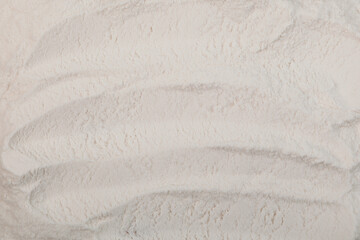 Texture of Carboxymethylcellulose, or carmellose, or croscarmellose powder, close-up. Food additive...