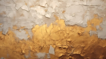 Fototapeta premium Textured wall with peeling pastel paint and crackle pattern
