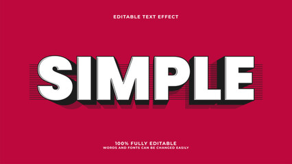 Obraz premium simple 3d editable text effect style