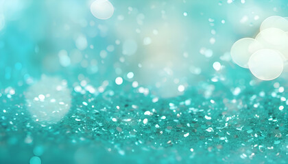 abstract blue bokeh background for christmas and new year