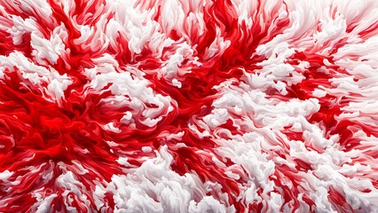 Explosion of white and red paint adding texture to banner background 