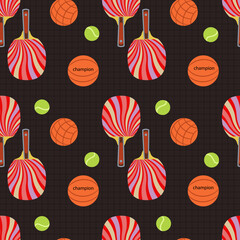 Sports and recreation. Pattern seamless  on a sports theme.  - 736902013