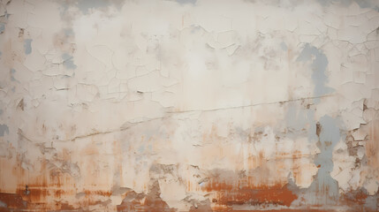 Textured wall with peeling pastel paint and crackle pattern