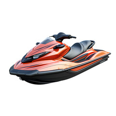 Naklejka premium Drive a jet ski,, isolated on transparent background