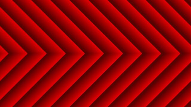 Abstract red color  arrow line animation background 4k video.