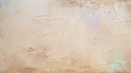 Obraz premium Detailed view of cracked and peeling pastel paint on wall