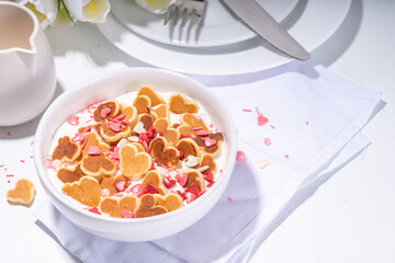 Heart pancakes tiny pancakes