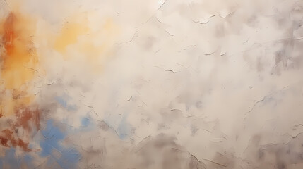 Detailed view of cracked and peeling pastel paint on wall