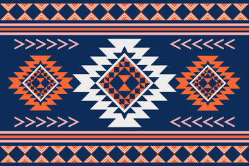 American indian motifs. native american pattern, Vector seamless decorative ethnic pattern. Ethnic geometric pattern native american mexican navajo tribal motif.
Design for background,carpet,wallpaper - obrazy, fototapety, plakaty