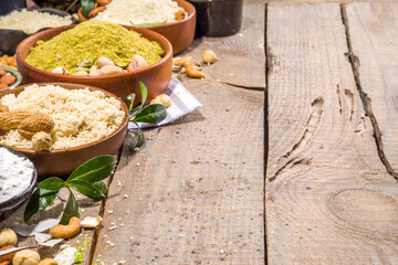 Alternative nut flour set