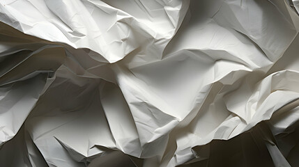 White crumpled paper background. Texture of crumpled paper.
