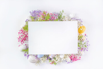 Easter holiday flat lay composition