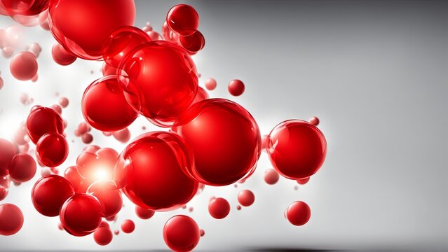 Abstract Red Orb Floating Bubble Design 