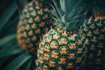Pineapples at the garden.