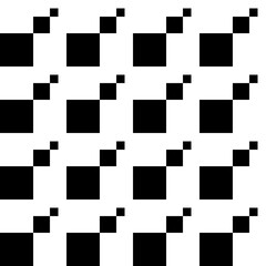 Geometric seamless black and white pattern