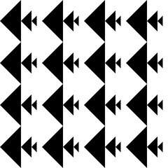 Geometric seamless black and white pattern