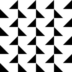 Geometric seamless black and white pattern